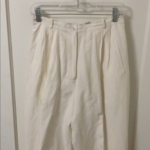 Ann Taylor loft sz 10 linen silk pants in cream